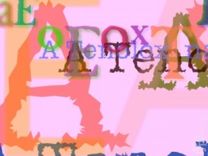 texto a tecnoloxia con letras borrosas