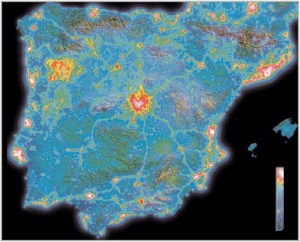 contaminacion luminica na peninsula
