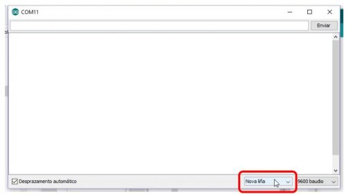 Ventá do monitor Serial