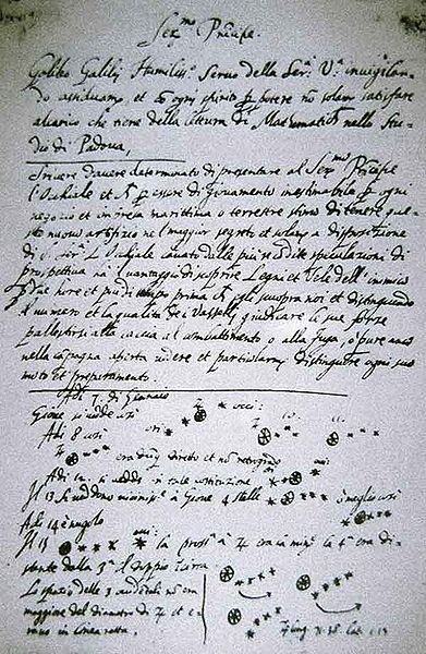 manuscrito galileo xupiter